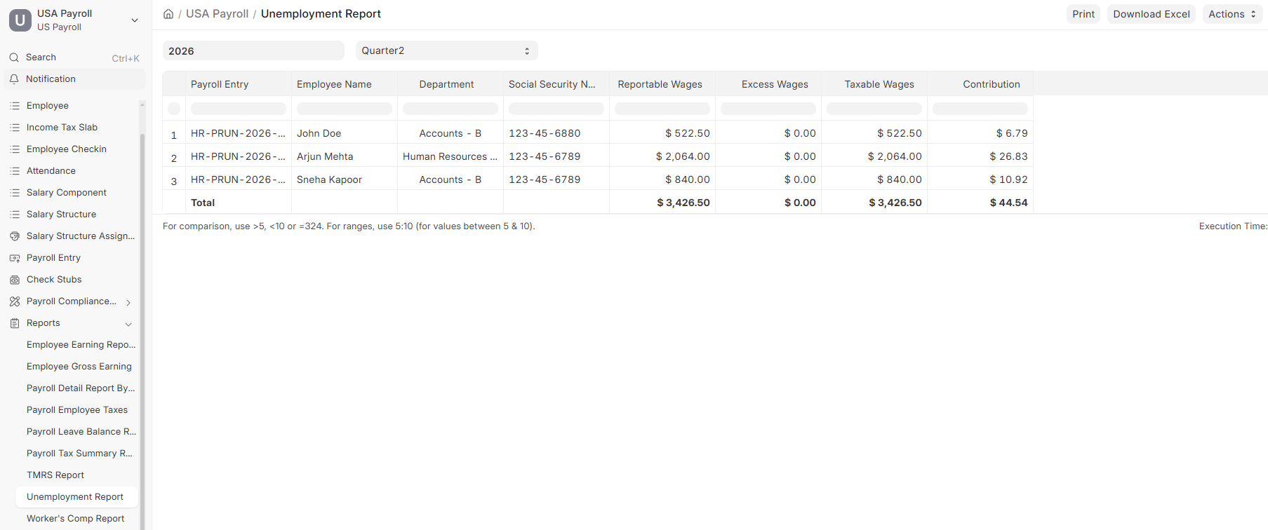 TMRS Report